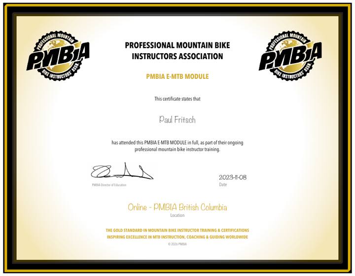 PMBIA E-MTB Module — Paul Fritsch